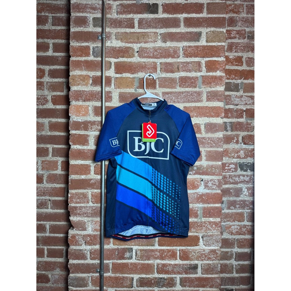 Jakroo BJC HealthCare Cycling Jersey Womens Large Blue Short Sleeve Fondo NWT